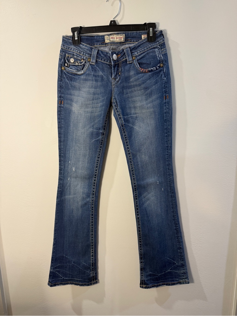 Vintage MEK Denim Oaxaca Low-Rise Bootcut Jeans Embroidered Y2K - Picture 2 of 9